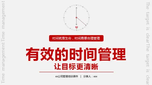 有效的时间管理培训 课件(共33张PPT)