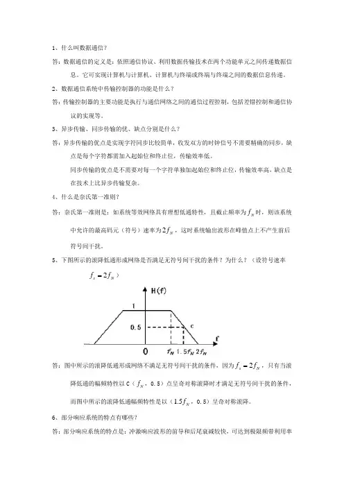 数据通信原理习题与答案