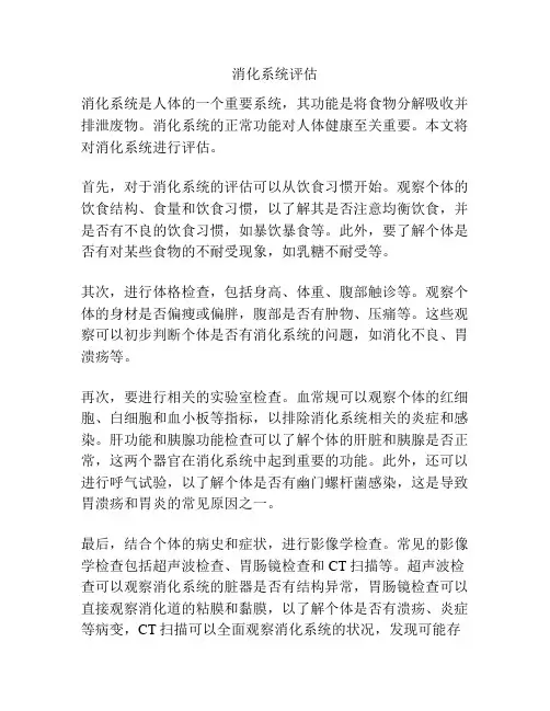 消化系统评估