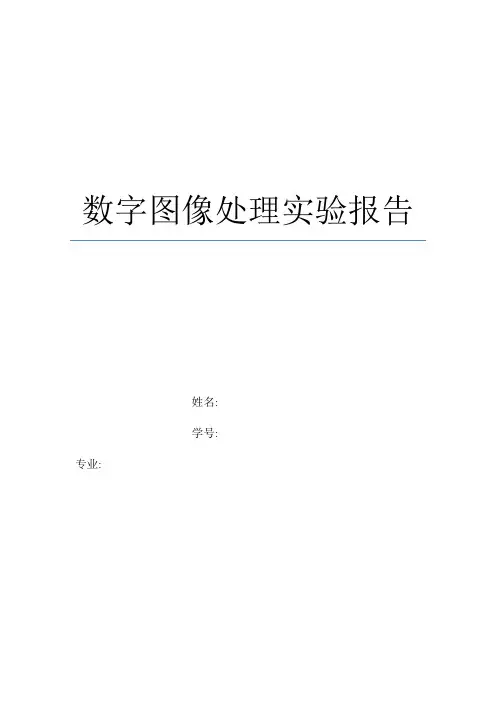 图像处理实验报告