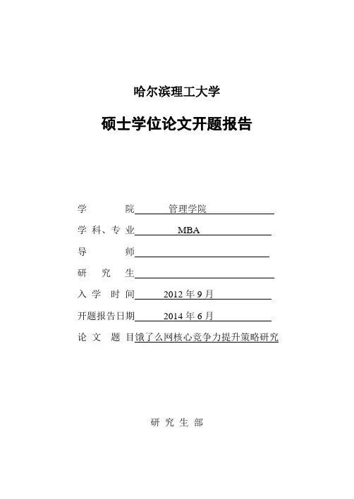 开题报告