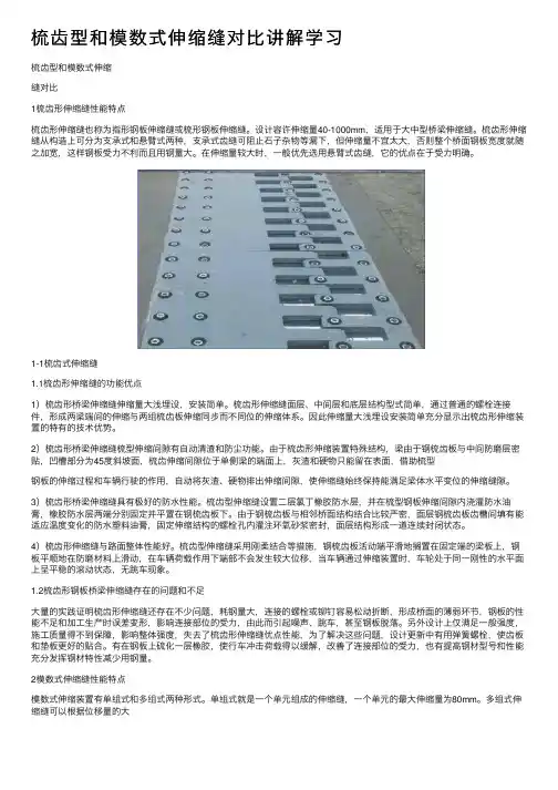 梳齿型和模数式伸缩缝对比讲解学习