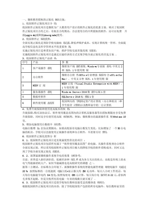 微软校园软件正版化方案