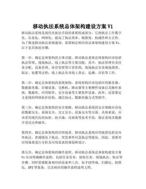 2023-移动执法系统总体架构建设方案V1-1