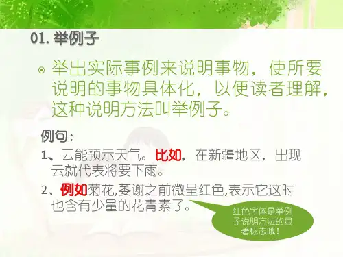 常见的说明方法与使用ppt课件