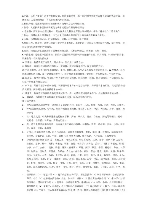 中药炮制学