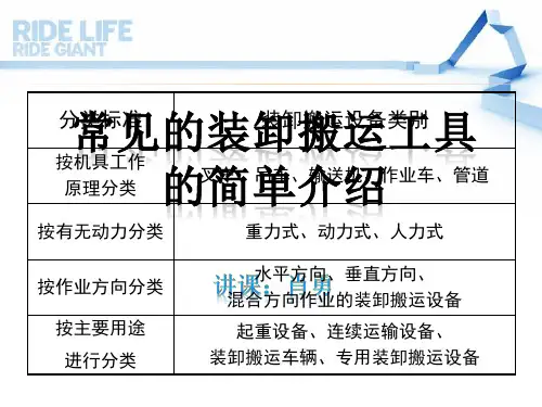 装卸搬运工具介绍