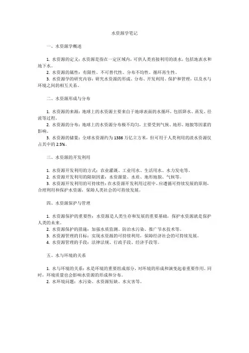 水资源学笔记
