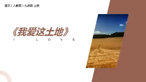 部编版九年级上册语文《我爱这土地》PPT课文课件