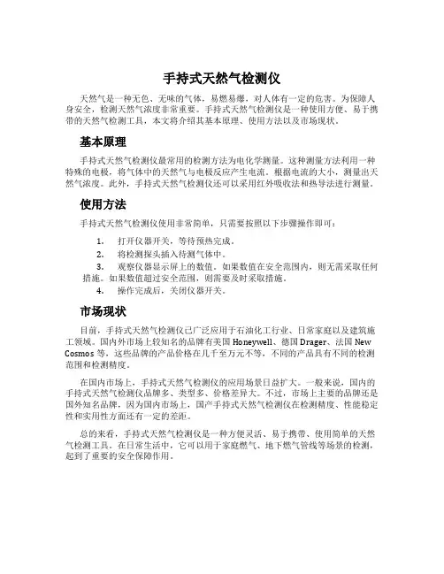 手持式天然气检测仪