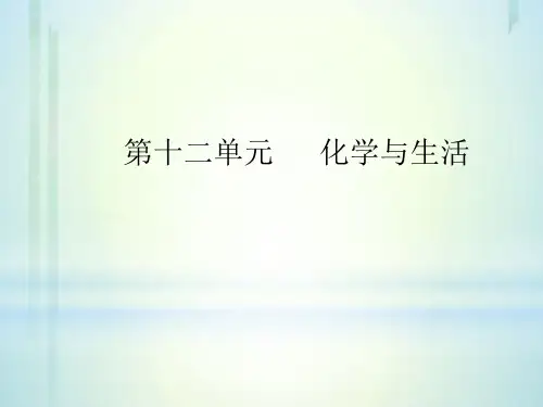 人教版化学九年级下册第十二单元 化学与生活 复习图片版课件(共22张PPT)
