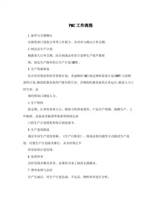 PMC工作流程