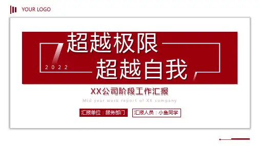 红白商务风工作汇报ppt模板