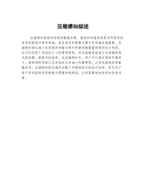 压缩感知综述