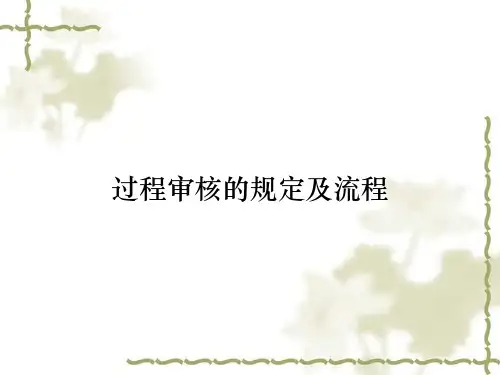 过程审核的规定及流程