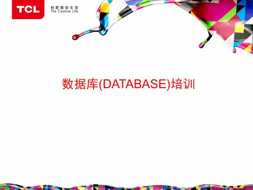 数据库培训讲义.