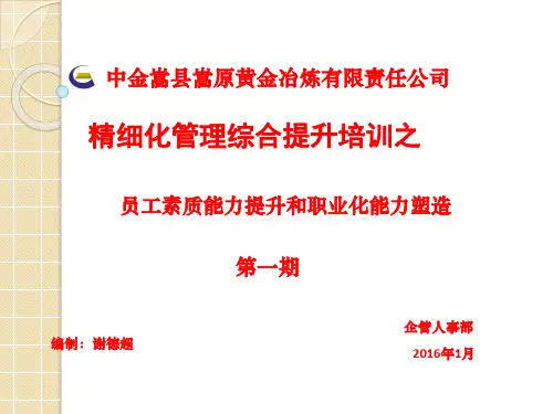 员工素质能力提升和职业化能力塑造培训教材.pptx