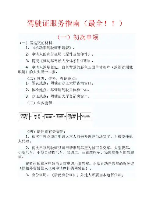 驾驶证服务指南(最全!!)