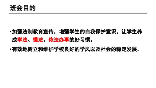 法制安全伴我行ppt课件