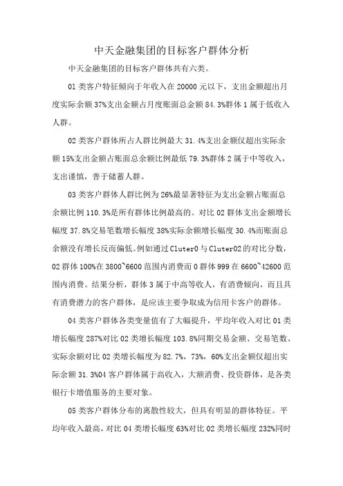 中天金融集团的目标客户群体分析