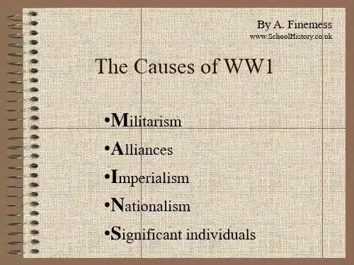 一战的起因【英文】 The Causes of WW1