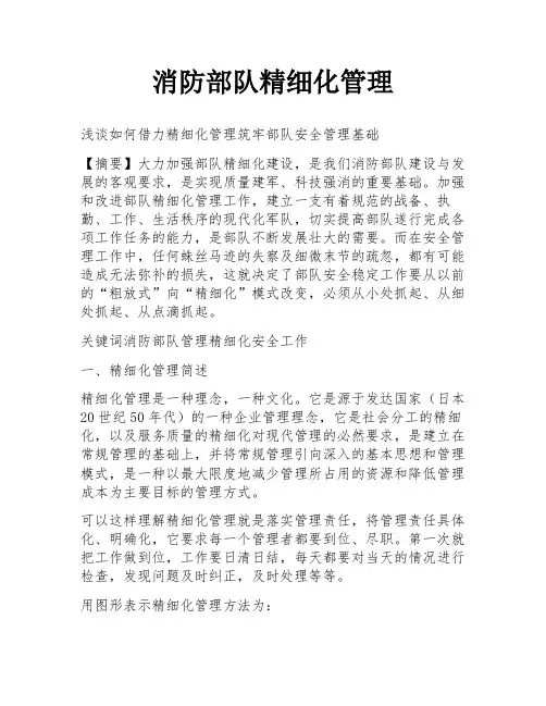 消防部队精细化管理