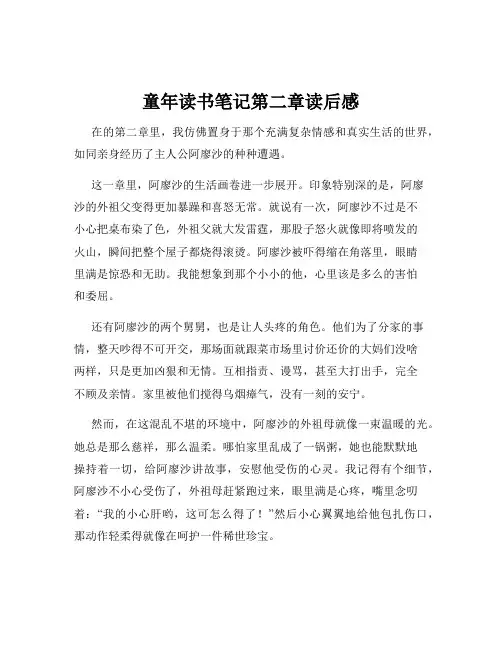 童年读书笔记第二章读后感