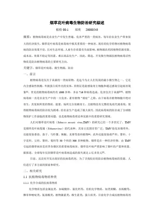 抗烟草花叶病毒研究综述