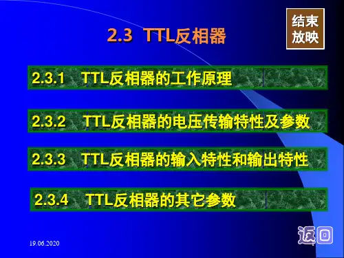 ttl反相器工作原理(课堂PPT)