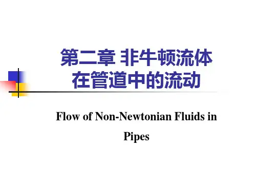 第二章 非牛顿流体在管道中的流动