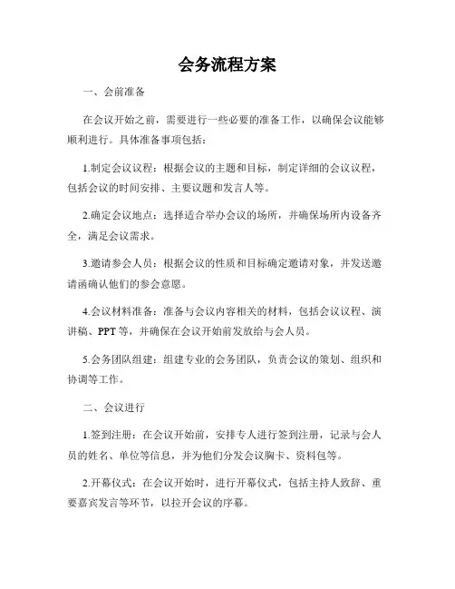 会务流程方案
