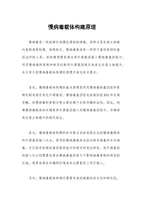 慢病毒载体构建原理