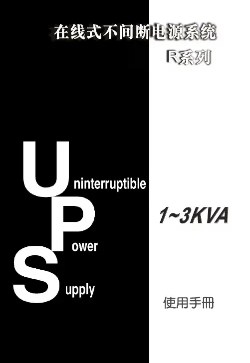 中达电通 R系列 UPS 说明书