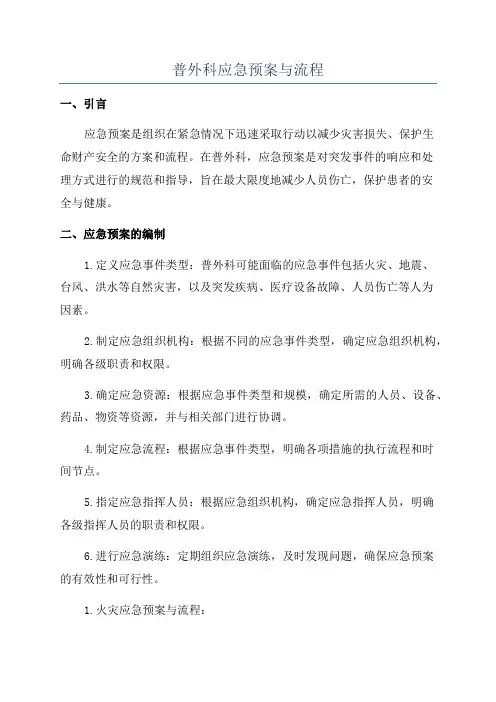 普外科应急预案与流程