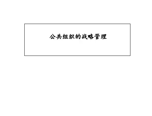 公共组织的战略管理