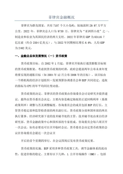 菲律宾金融概况