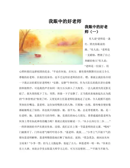 我眼中的好老师(共10篇)