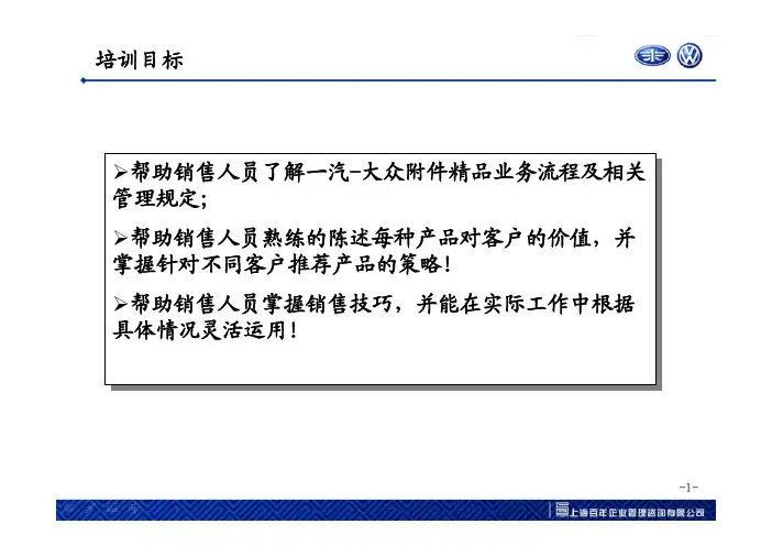 汽车附件和精品销售技巧教材(pdf 62页)