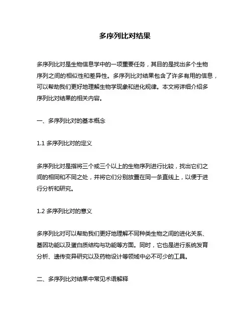 多序列比对结果