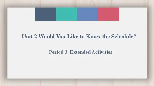 英语职业模块服务类学生用书  PPT课件U2课件-Extended activities