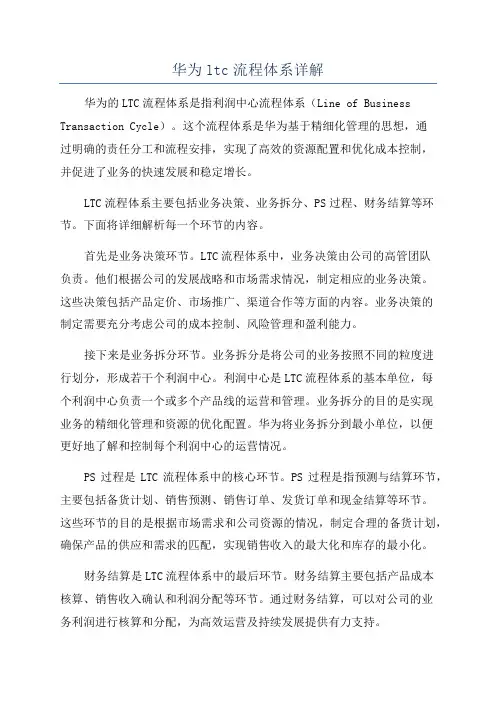 华为ltc流程体系详解