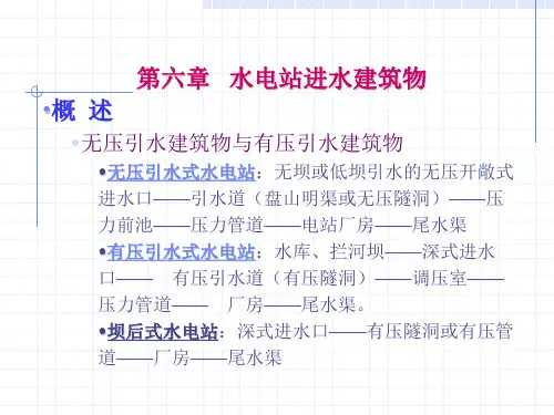 第六章 水电站进水建筑物