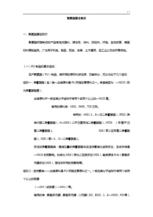 全面,详细的PU基本知识