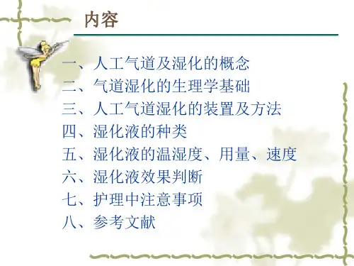人工气道湿化的护理PPT课件