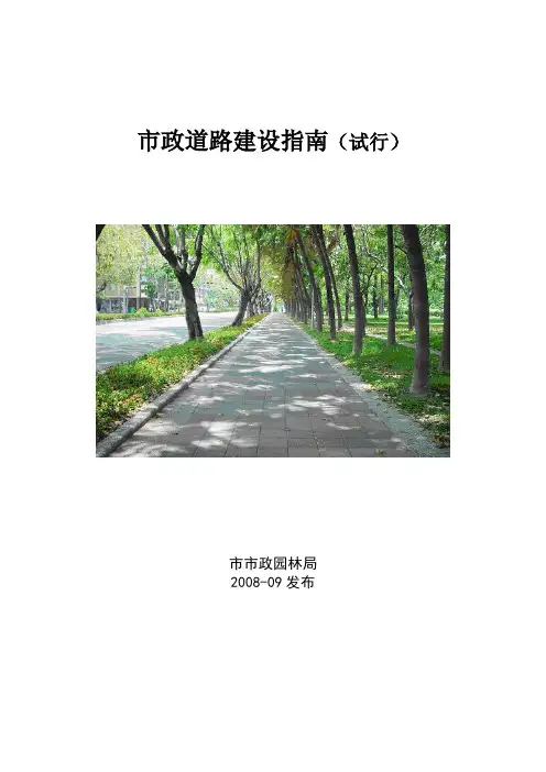 广州市市政道路建设指南设计(试行)