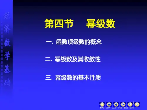 第四节幂级数