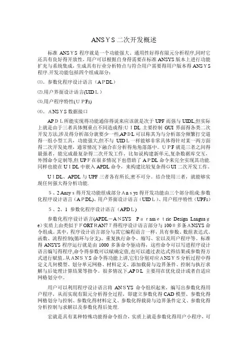 ANSYS二次开发概述