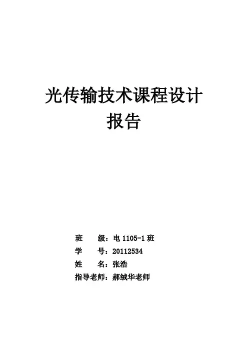 光传输技术课程设计