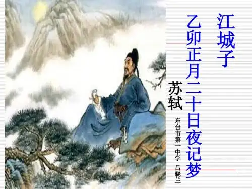 江城子·十年生死两茫茫PPT10 苏教版(共21张PPT)