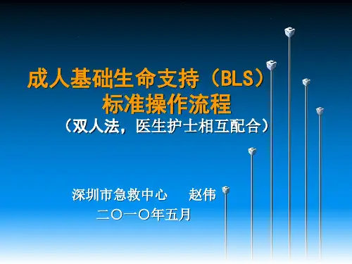 成人心肺复苏的操作流程(双人法)